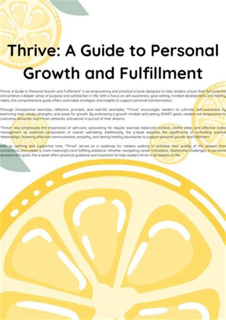 A Guide To Personal Growth And Fulfillment