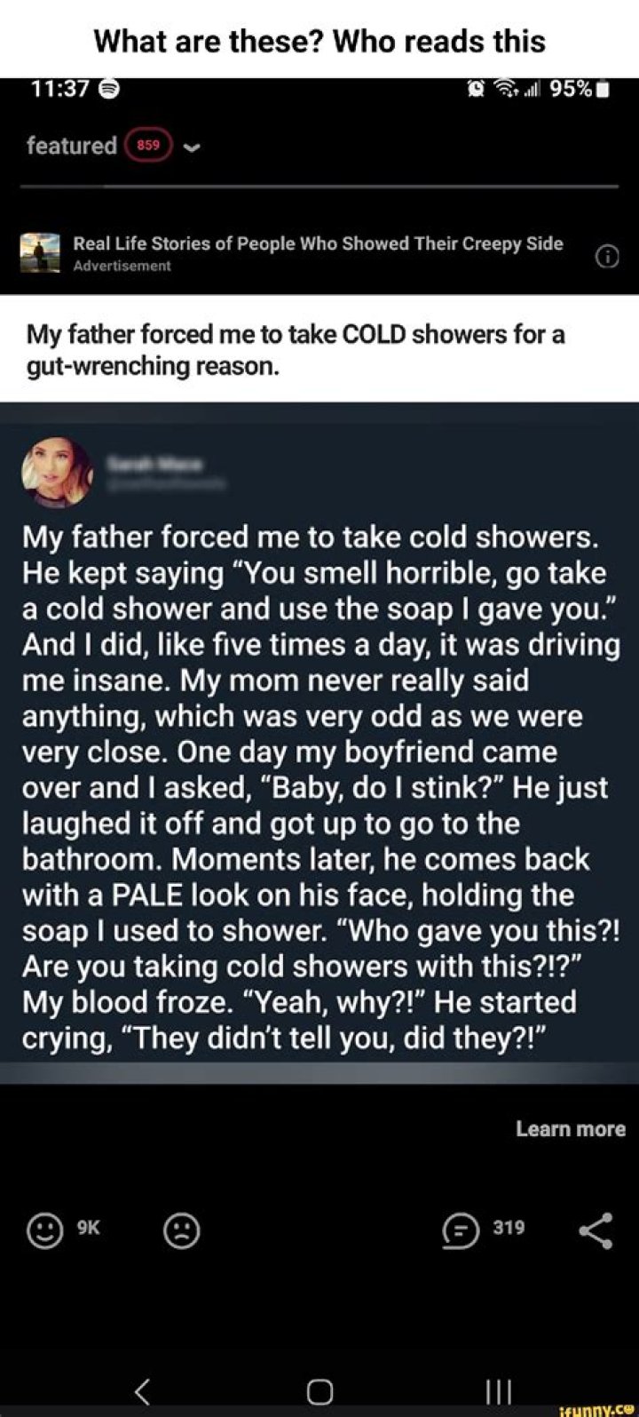 My Father Forced Me To Take Cold Showers