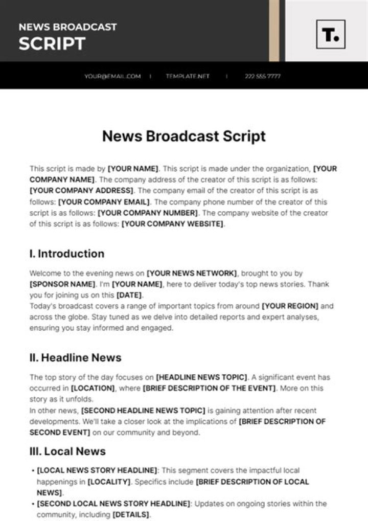 Sport News Script Examples For Captivating Coverage