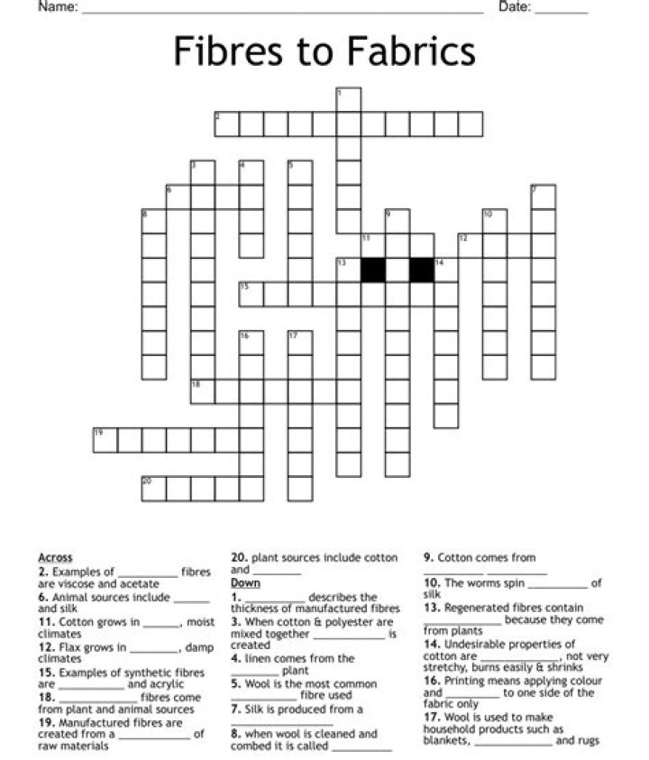 Synthetic fiber Crossword Clue and Answer |