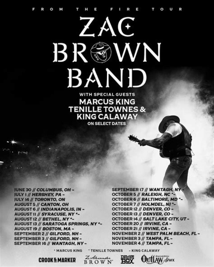 Zac Brown Band Announces 2023 From The Fire Tour, Marking Their 10th North American Tour